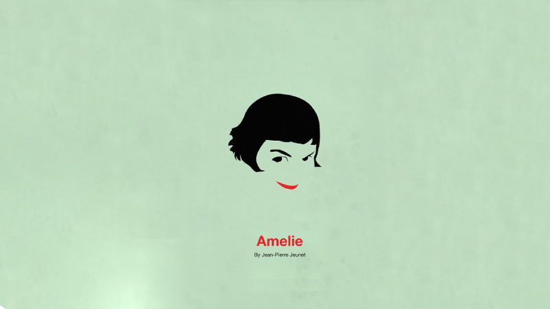 A minimalist poster for the film Amelie