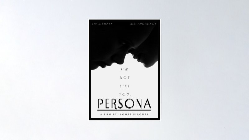 A minimalist poster for the film Persona.