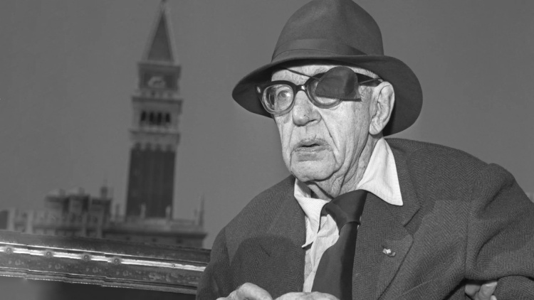 John Ford appears contemplative with one eye bandaged.