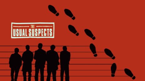 A minimalistic and stylish movie poster for "The Usual Suspects," featuring subtle and iconic imagery associated with the film.