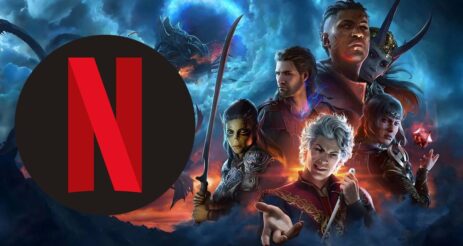 Image depicting the promotional visual for Netflix's "Baldur's Gate 3" TV series or movie project.