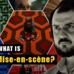 Collage featuring scenes from Stanley Kubrick's films, complemented by the question 'What is Mise-en-scene?