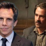 Colin Farrell and Ben Stiller Join Forces in "Belly of the Beast" Crime-Themed Film! Side-by-side image of Colin Farrell and Ben Styles, co-stars in the crime-themed movie 'Belly of the Beast'.