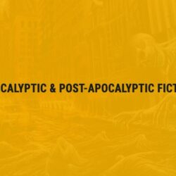 Apocalyptic Fiction and Post-Apocalyptic Fiction | Film Terms Dictionary Large "Apocalyptic-Fiction-Post-Apocalyptic-Fiction" text centered over a faint background scene from an apocalyptic film, with "Film Terms Dictionary" label in the bottom right corner.